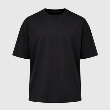 Camiseta Oversized Tecido Suedine - Preto