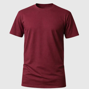 Camiseta Básica 100% algodão Fio 30.1 - Bordô