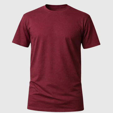 Camiseta Básica 100% algodão Fio 30.1 - Bordô