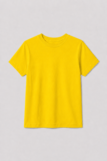 Camiseta Infantil 100% Algodão - Amarelo Bandeira