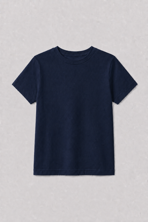 Camiseta Infantil 100% Algodão - Azul Marinho