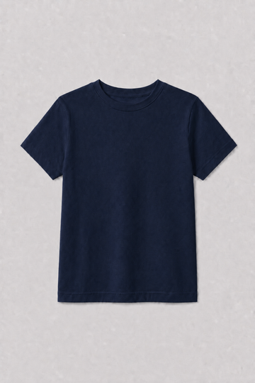 Camiseta Infantil 100% Algodão - Azul Marinho
