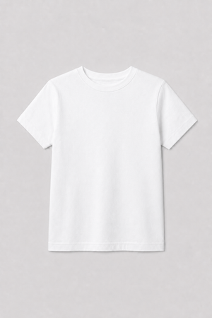 Camiseta Infantil 100% Algodão - Branco
