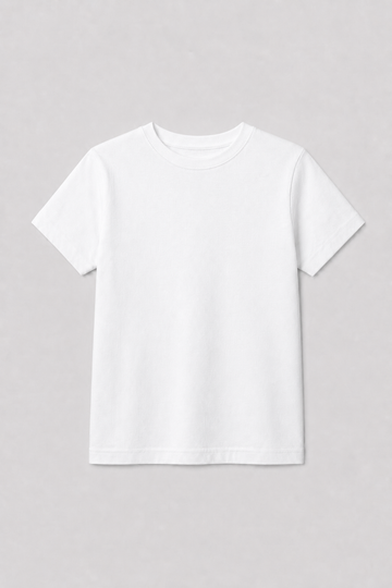 Camiseta Infantil 100% Algodão - Branco