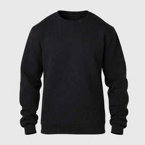 Blusa Moletom Gola Redonda Premium - Preto