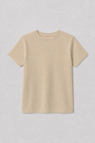 Camiseta Infantil 100% Algodão - Caqui