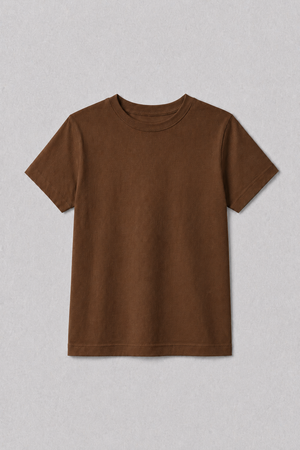 Camiseta Infantil 100% Algodão - Marrom