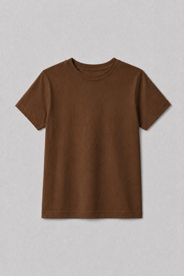 Camiseta Infantil 100% Algodão - Marrom
