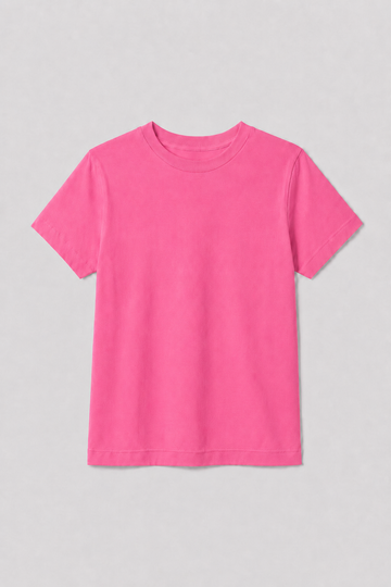 Camiseta Infantil 100% Algodão - Rosa Pink