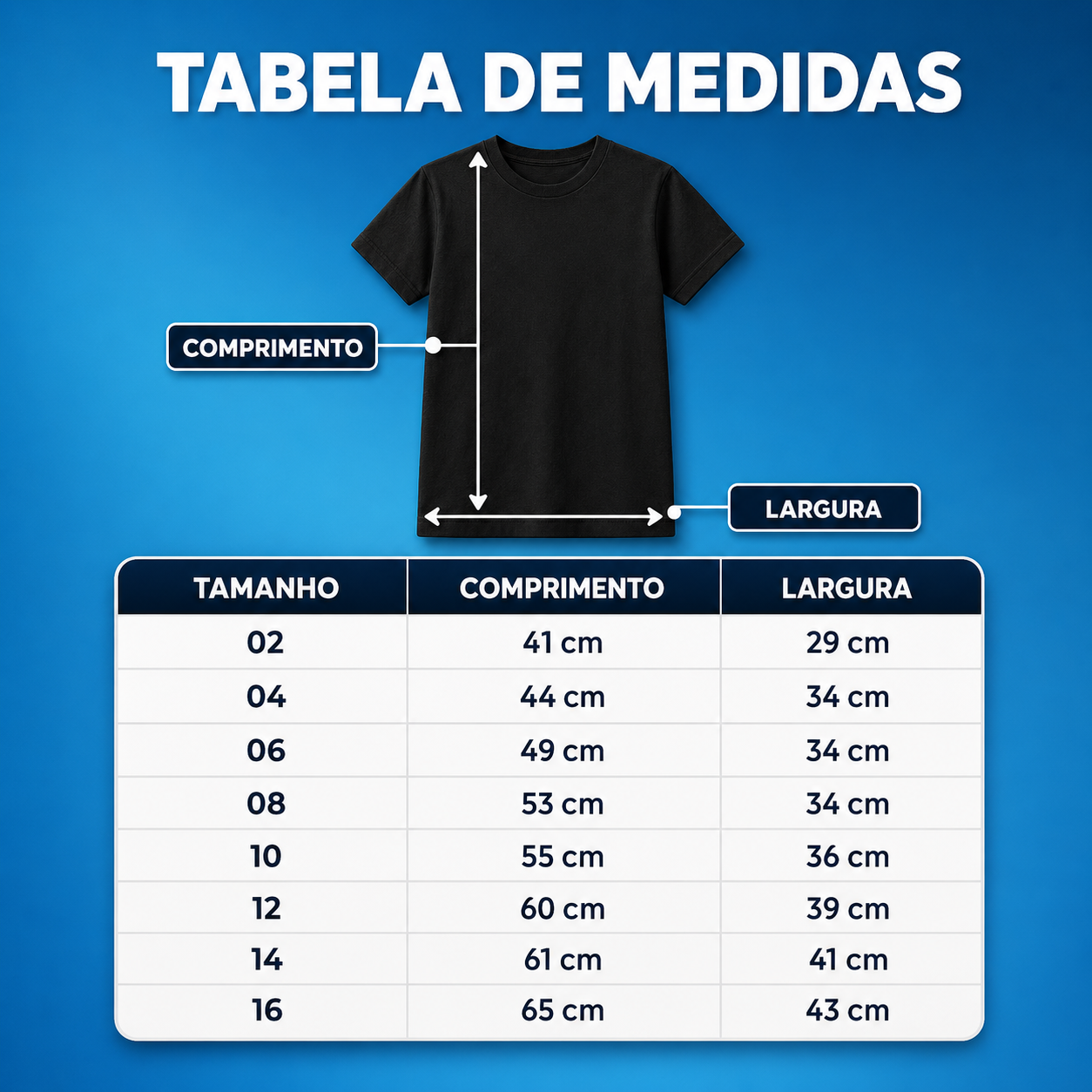 Tabela de Medidas