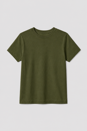 Camiseta Infantil 100% Algodão - Verde Militar