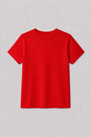Camiseta Infantil 100% Algodão - Vermelho